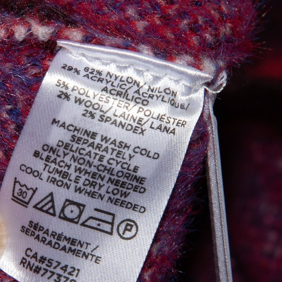 Ann Taylor Knit Sweater Jacquard Boatneck Plaid Blue Red Size XXS New - Picture 5 of 5